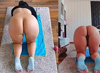 Ever Wondered What Naked Yoga Reveals on Her Curvy Milf Asshole?