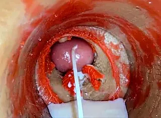 Camera Deep Inside Oiled Tight Pussy Captures Huge Creampie ASMR