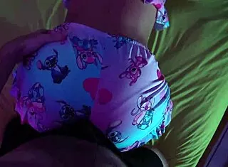 Petite latina teases handjob over wet shorts