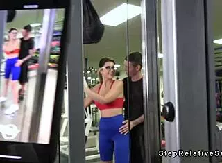 stepsister temptation builds in gym changing room hideaway