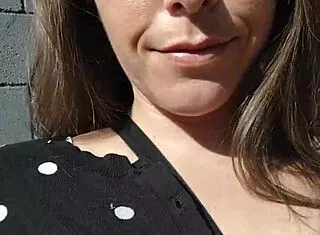 Kelly kendrick's big tits spill out smoking cigs outdoors