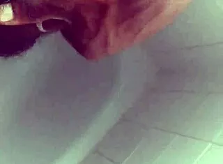 black amateur skeet showers big tits in solo bath