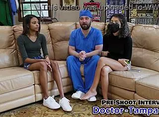 Dr Tampa Tests Solana's Shaved Pussy