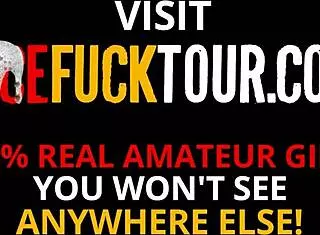 Busty Blonde Latina Chokes on Massive Tourist Cock