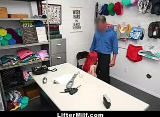 Sneaky Lilian Stone Punished in Garage