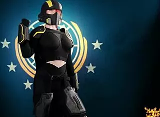 helldivers wife mollyredwolf demands rough creampie cosplay fuck