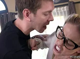 wanna see this bound blonde gagged with panties during rough anal?