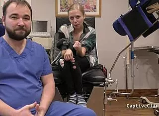 Ava Siren BDSM Slave Spreads Gaping Pussy in Latex Skirt