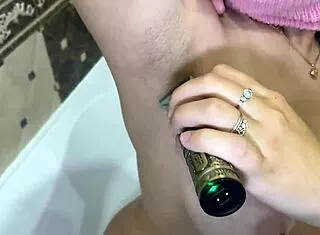 Shaving Hairy Armpits with Epilator for Smooth Depilation