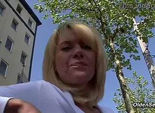 German Blonde Milf Housewife Shaved Pussy Vibrator Masturbation Casting Interview