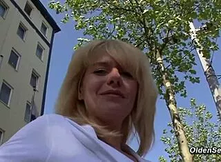 German Blonde Milf Housewife Shaved Pussy Vibrator Masturbation Casting Interview