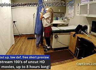 Ava Siren BDSM Slave Spreads Gaping Pussy in Latex Skirt