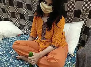 pakistani stepdad catches girl with cucumber then pounds her hard