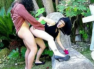 Frustrated Widow's Risky Stranger Fuck in Outdoor Parody Roleplay
