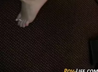 Busty Blonde Teen's POV Suck And Handjob Tease