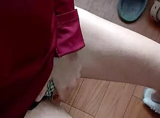 Classmate masturbates with me under desk risking orgasm in class! 📚💦😏