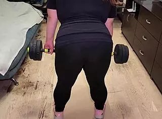 Fucking Redhead Milf's Mouth Hard Then Her Tight Hole in Leggings