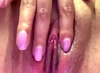 petite asian cutie squirts twice rubbing creamy wet pussy