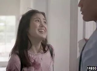 daddy's old cock slams kendra spades' hairy asian pussy after sloppy head!