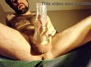 clear fleshlight fills deep with hot amateur cum 😩💦