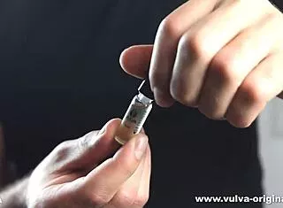 blonde teen bottles her squirting pussy juice to sell