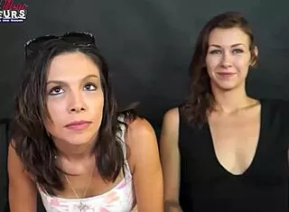 petite coeds jamie and meredith lick wet shaved pussies