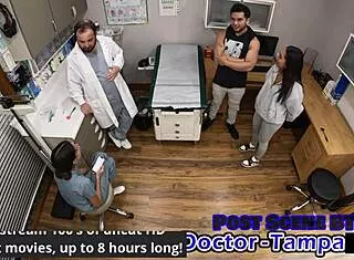 dr tampa gyno exams mia's latex pussy up close with xander