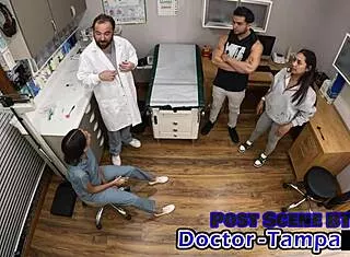 dr tampa gyno exams mia's latex pussy up close with xander