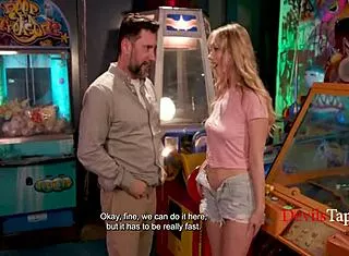 Stepdad, wanna fuck me with Pac-Man watching us?