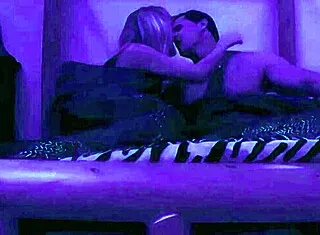blonde milf mommy rides monster cock doggystyle then bent over bed creampie