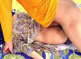 stepsis slurps friend's monster cock then takes hard pussy pounding