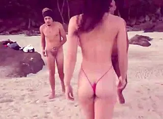 Exotic Bruna Santos Daped Hard At Beach By Huge Cocks Publicly!
