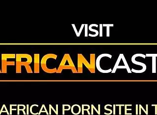 Skinny Ebony Model Rides Monster Cock In Rough Casting
