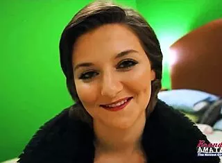 Petite coed Kylie rims wet for banging jizz swallow facial?