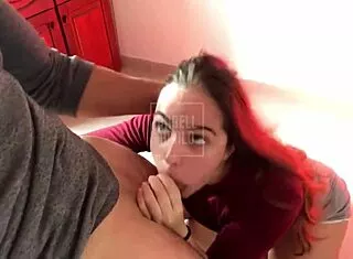 loirinha, uh... my natural tits get that sloppy blowjob cumshot all over...