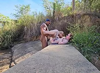Desert River Dare Sparks Stranger's Hard Cock