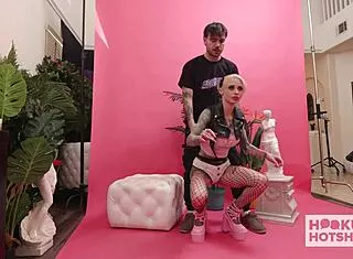 wanna see sasha beart's inked body gape wide in lingerie bts?