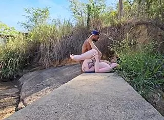 Desert River Dare Sparks Stranger's Hard Cock