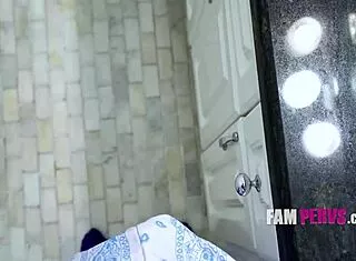 Stepsiblings Ride Taboo Cowgirl In Retro Bathroom Fampervs