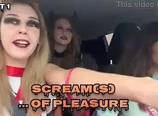 scary halloween sluts alice maze irogenia lyna jade coquette lick asses and strap on fuck 😈👻🎃