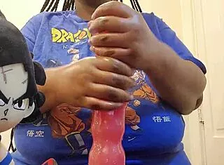 omg boyfriend's HUGE black cock stretches my fat bbw tits n pussy!! dildo play too 😩🍆💦