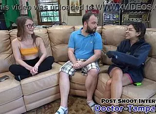 Dr. Tampa's Relaxed Gyno Exam on Mira Monroe's Petite Tits and Shaved Pussy!