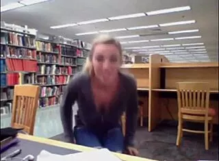 webcam library masturbation with my bookworm girlfriend 👀📚