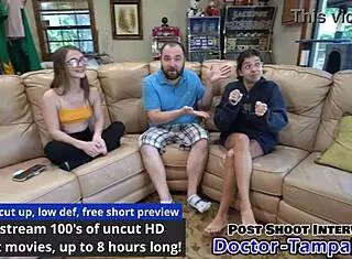 Dr. Tampa's Relaxed Gyno Exam on Mira Monroe's Petite Tits and Shaved Pussy!