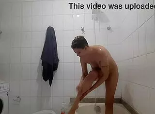 brazilian latina curvy wife showers caught by husband hidden cam