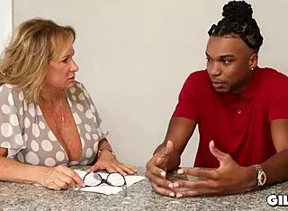 rich granny gilf sucks old interracial blowjob hardcore