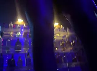 wife shares tight pussy at gloryhole after club dance