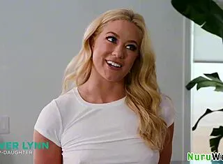 blondie teen river lynn rubs wet pussy on client clarke kent