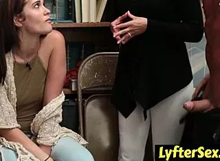 Shoplifters submit to cop's hard group fuck lesson bent over cowgirl. Lyftersex caught consequences!
