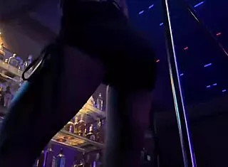 wife shares tight pussy at gloryhole after club dance